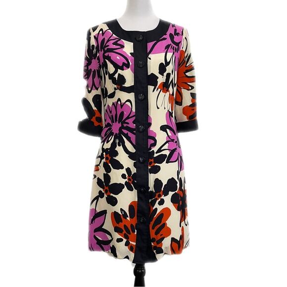 EUC - Democracy Silk Floral Print Dress - Picture 2 of 8